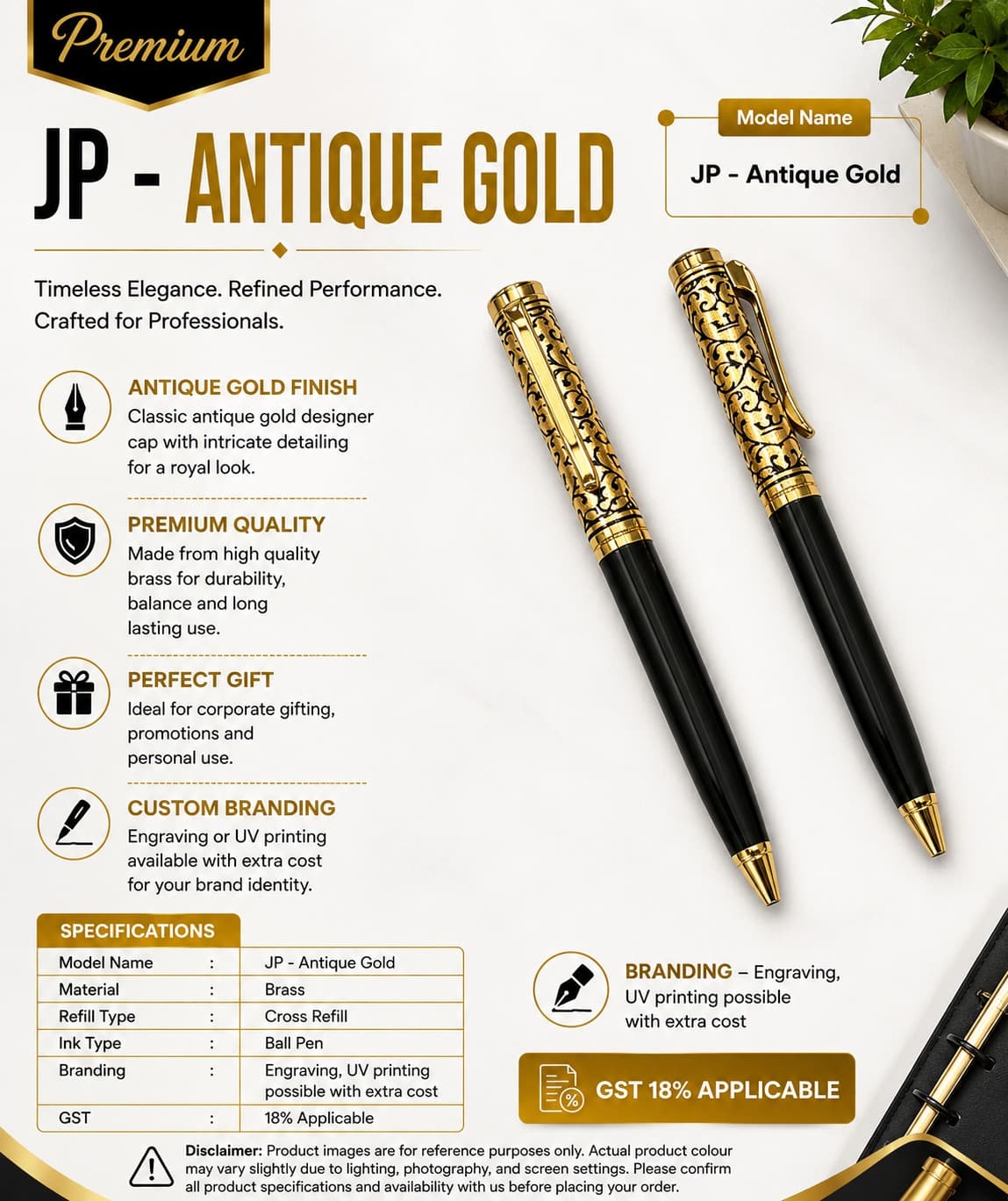 Pen Antique Gold