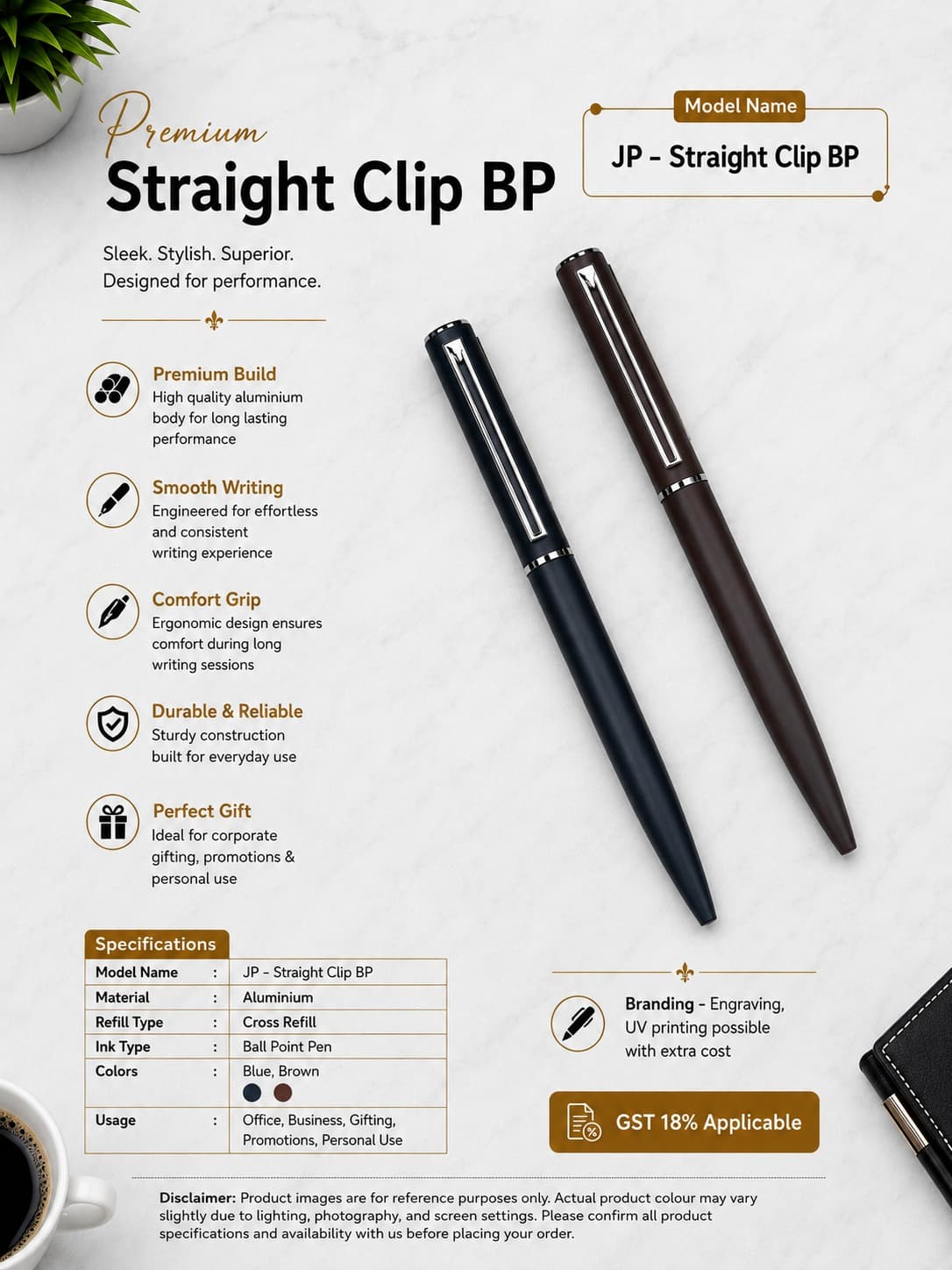 Pen Straight Clip BP