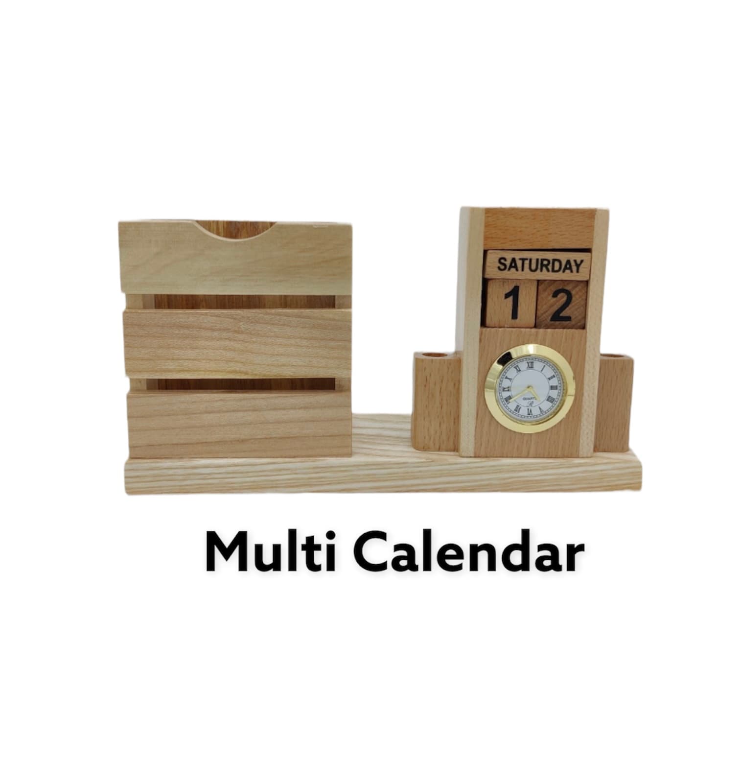 Wooden Pen Stand Multi Calendar