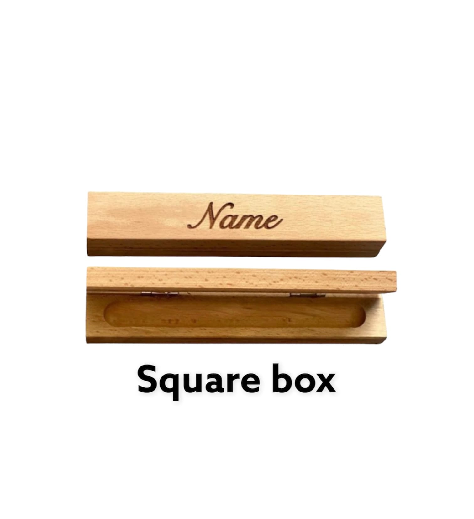 Wooden Pen Stand Square Box
