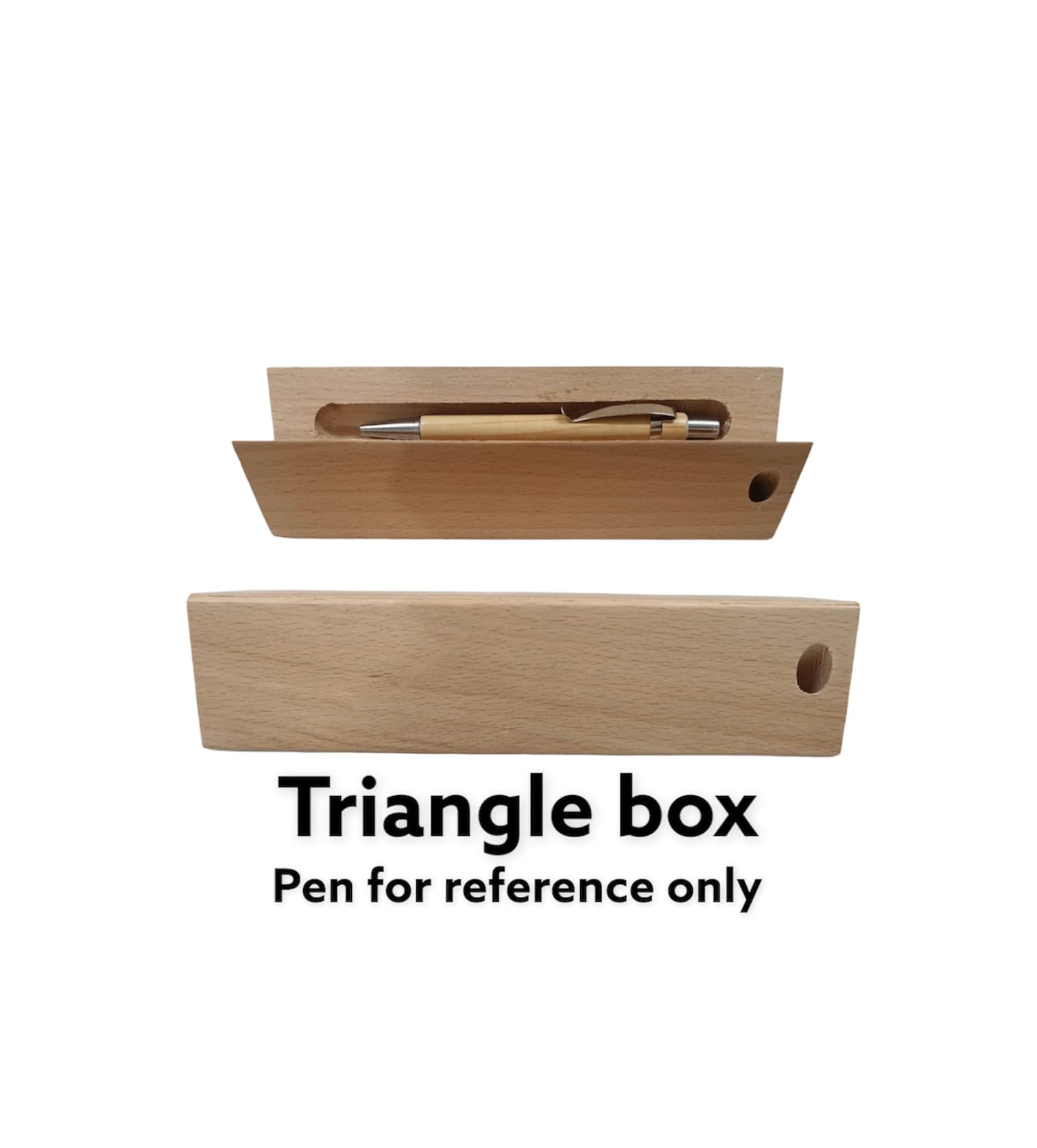 Wooden Pen Stand Triangle Box